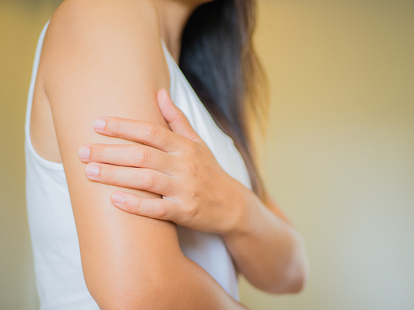 Closeup female's arm. 