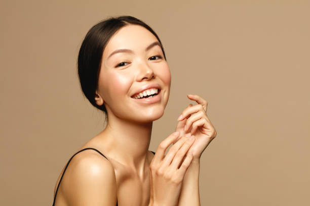 Asian young woamn portrait. Skin care,Beauty treatment and spa concept.