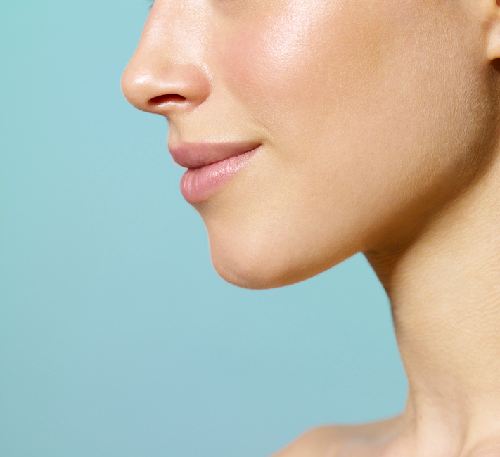 Beauty image of a womans chin